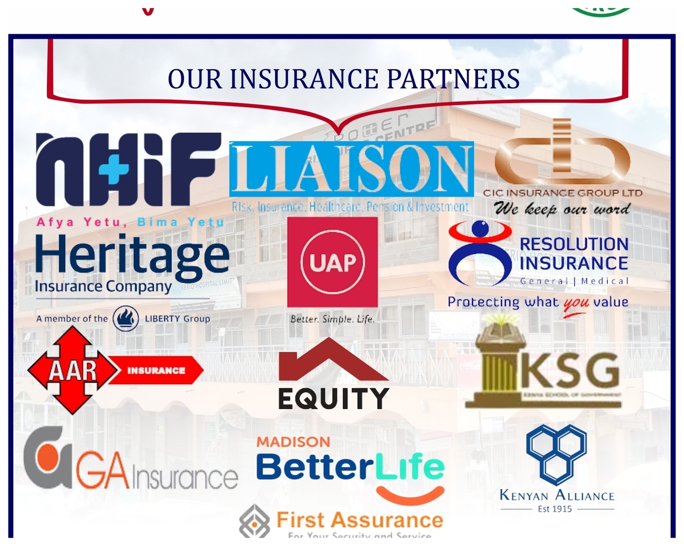 Our accepted insurance partners